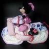 Minnie  motorcycle diaper cakes