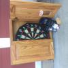 Electronic Dart board with cabinet $50