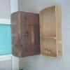 Antique trunk with shelf