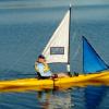 Kayak with sail kit
