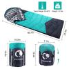 CANWAY Sleeping Bag with Compression Sack, Lightweight and Waterproof for Warm & Cold Weather, Comfort for 4 Seasons Cam