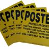4 Pack Aluminum Posted Private Property Signs (NEW)