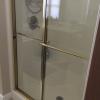 Shower and tub glass doors-brass