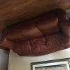 3 piece leather sofa and two chairs 