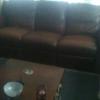 Bown leather couch