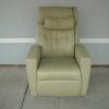 Positive Posture electric recliner, Luma model, premium sand colored leather.