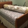 Queen Sleigh Bed, Box and mattress w/4