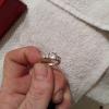 Diamond engagement ring set in 14 karat white gold 