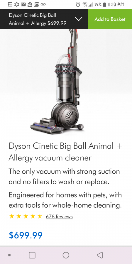 dyson cinetic big ball allergy vacuum