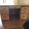 Old pine desk with modern chait offer Home and Furnitures