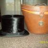 ANTIQUE BLACK SILK ENGLISH TOP HAT