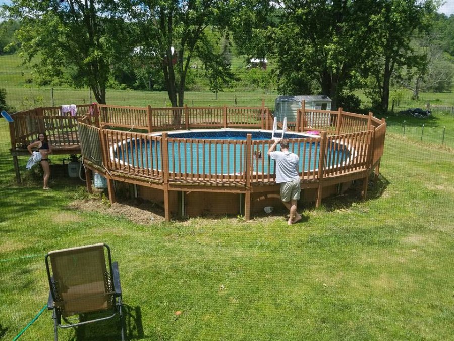 five foot deep above ground pool