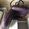 Purple leather recliner chair