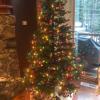 Christmas Tree 7 1/2 foot Pre-Lit with Village & Custom Tree Skirt- all $100 offer Home and Furnitures