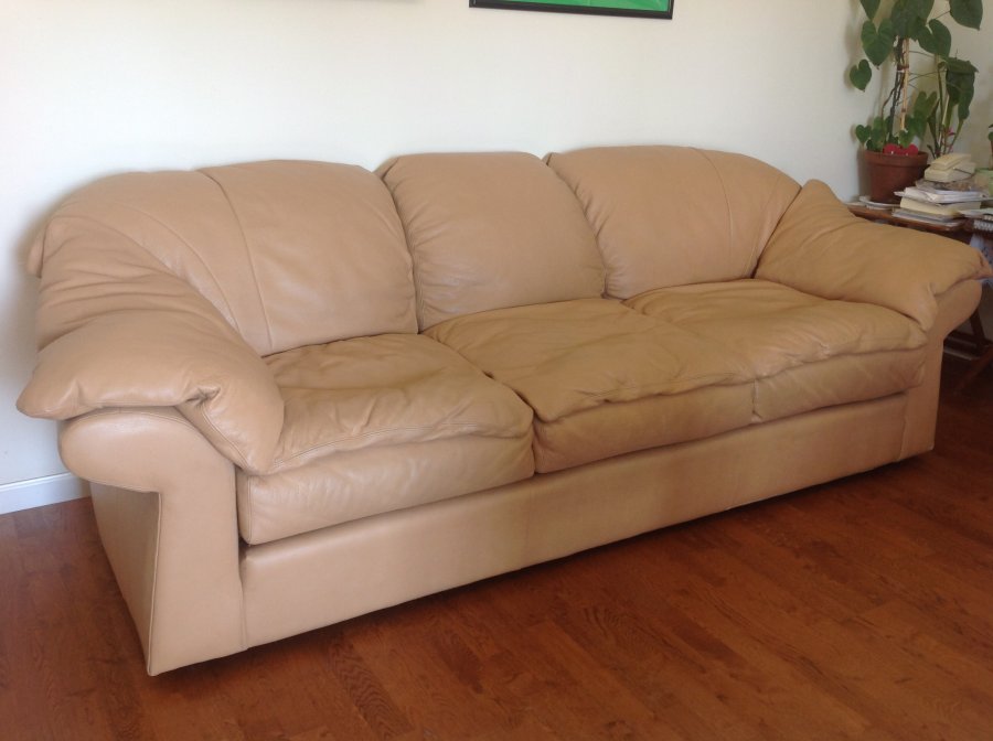 8 foot long leather sofa