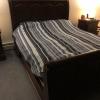 Queen sleigh bed frame good condition  offer Home and Furnitures