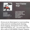 Tractor work for hire