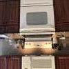 2004 Bisque GE glass top stove and under mount microwave, 2014 bisque Kenmore dishwasher