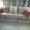 2 massive matching  barely used 7.5 ft 3 cushion couches with all the pillows seen included  