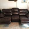 Leather Reclining Sofa