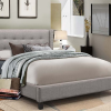 BRAND NEW FABRIC BED WITH NAILHEAD DETAIL HEADBOARD - FREE DELIVERY IN GTA