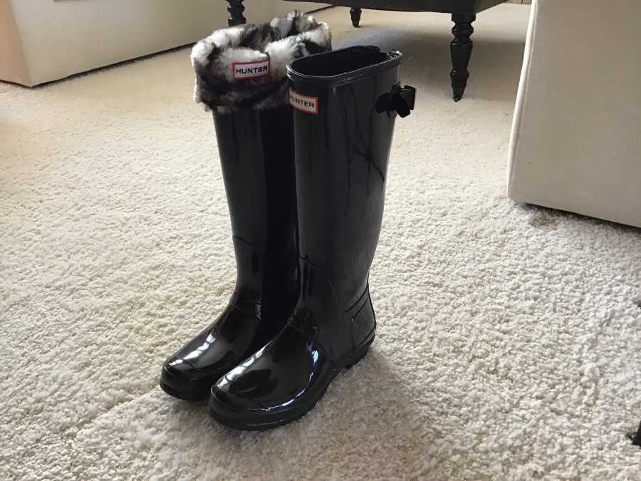 black hunter rain boots wide calf