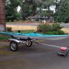 Elaho Necky fiberglass kayak and rack and roll trailer offer Sporting Goods