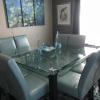 New and modern double glass dining room set