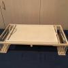 2 pc white wooden antique bed tray