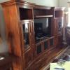 Solid wood entertainment center