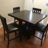 Dining table with 4 chairs and extension 