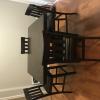 Dining table with 4 chairs and extension 