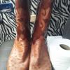 Ostrich skin boots