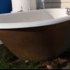 Antique clawfoot bathtub