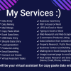 I will be your virtual assistant for copy paste data entry