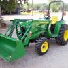 John Deere W/Loader and Mower 3032E 4x4 Tractor