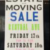 Estate and Moving Sale offer Garage and Moving Sale