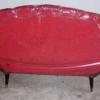 Just Lowered From $700 1950’s Art Deco Sofa, Elegance In Red!.