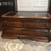 All wood desk and credenza 