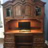 All wood desk and credenza 