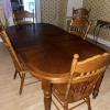 Oak dining room set 
