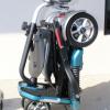 EV Rider Transport Plus a Manual Folding Scooter with Power Mobility (Sea Foam Blue)