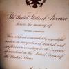  President Kennedy signed Memorial Certificate