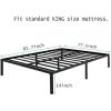 King size metal bed frame