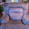 Gray electric recliner