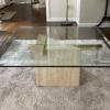 marble travertine cocktail table 3 piece set offer Home and Furnitures