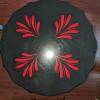 artistic hand painted round side table 