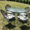 Mid Century wrought iron table and chairs