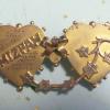 Victorian 10KT Gold Mizpah Judaica Pin...2 Hearts w/ Ivy...1.5