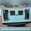 Custom double dog crate offer Home and Furnitures
